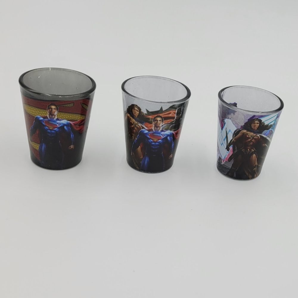 Justice league shot glasses